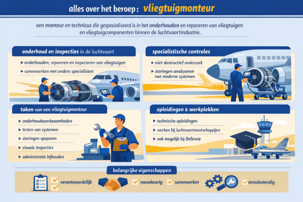 Alles over het beroep vliegtuigmonteur Wat doet een vliegtuigmonteur